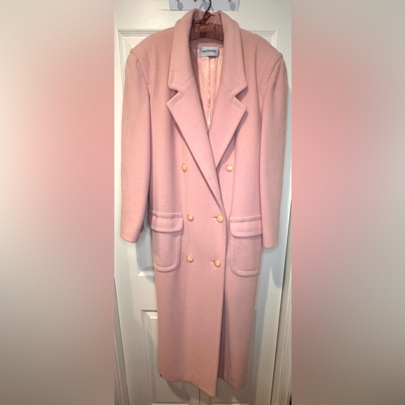 breckenridge Jackets & Blazers - Breckenridge 100% Vintage Wool Coat Union Made Blush Pink Long Overcoat Size 12